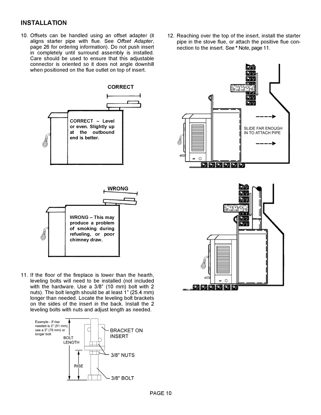 Lennox Hearth 2800HT operation manual Correct, Wrong 