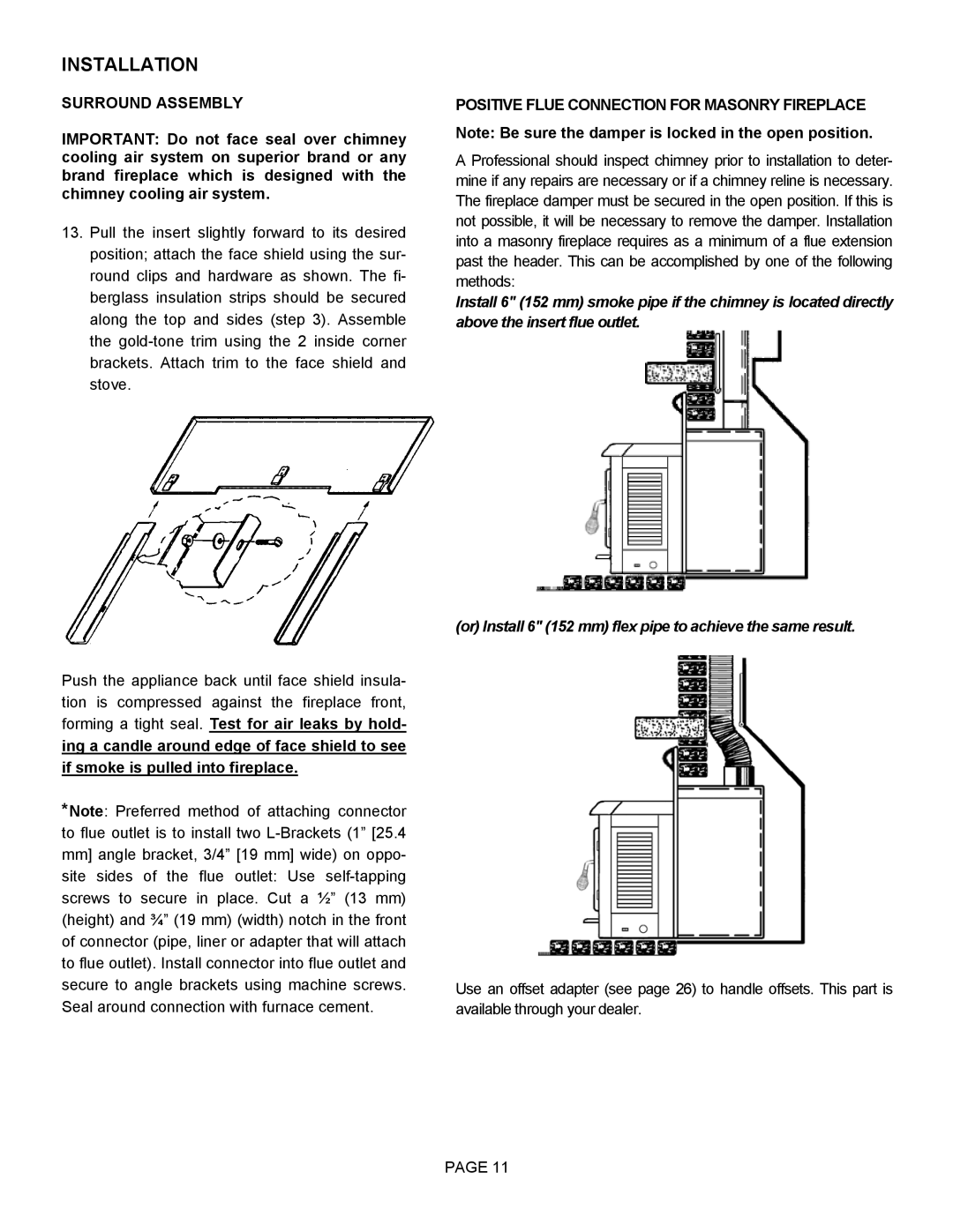 Lennox Hearth 2800HT operation manual Surround Assembly 