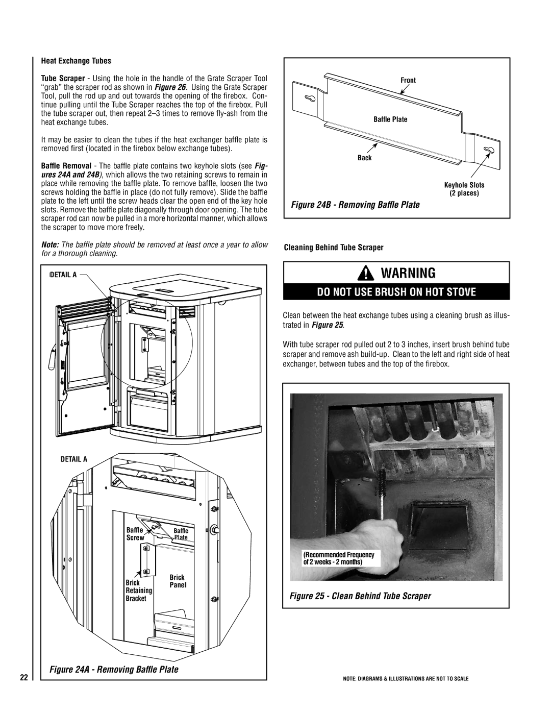 Lennox Hearth 32FS operation manual Heat Exchange Tubes, Cleaning Behind Tube Scraper 