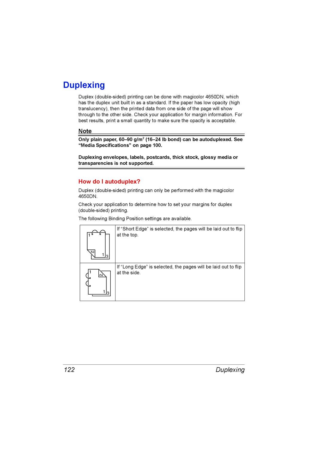 Lennox Hearth 4650EN manual Duplexing, 122 