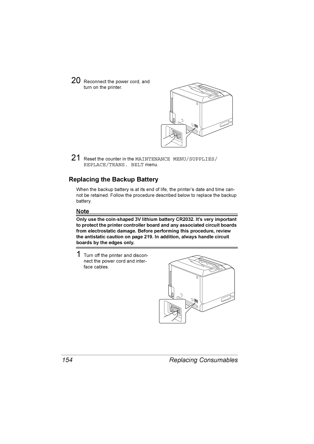 Lennox Hearth 4650EN manual Replacing the Backup Battery, 154 