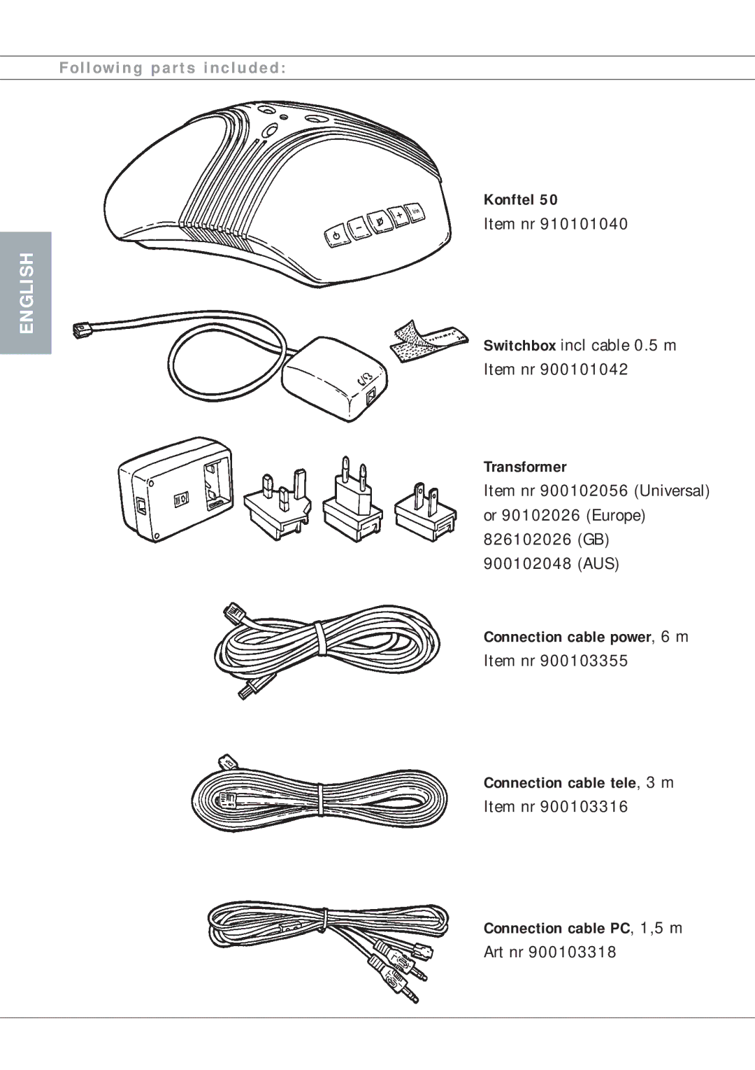 Lennox Hearth 50 manual Following parts included 