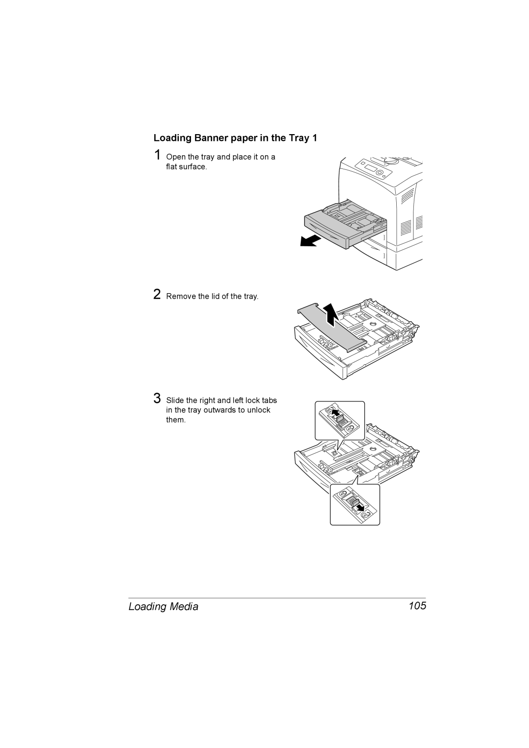 Lennox Hearth 4650EN, 5650EN manual Loading Media 105, Loading Banner paper in the Tray 