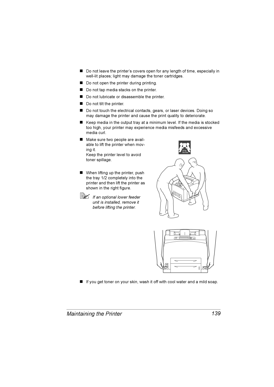 Lennox Hearth 4650EN, 5650EN manual Maintaining the Printer 139 