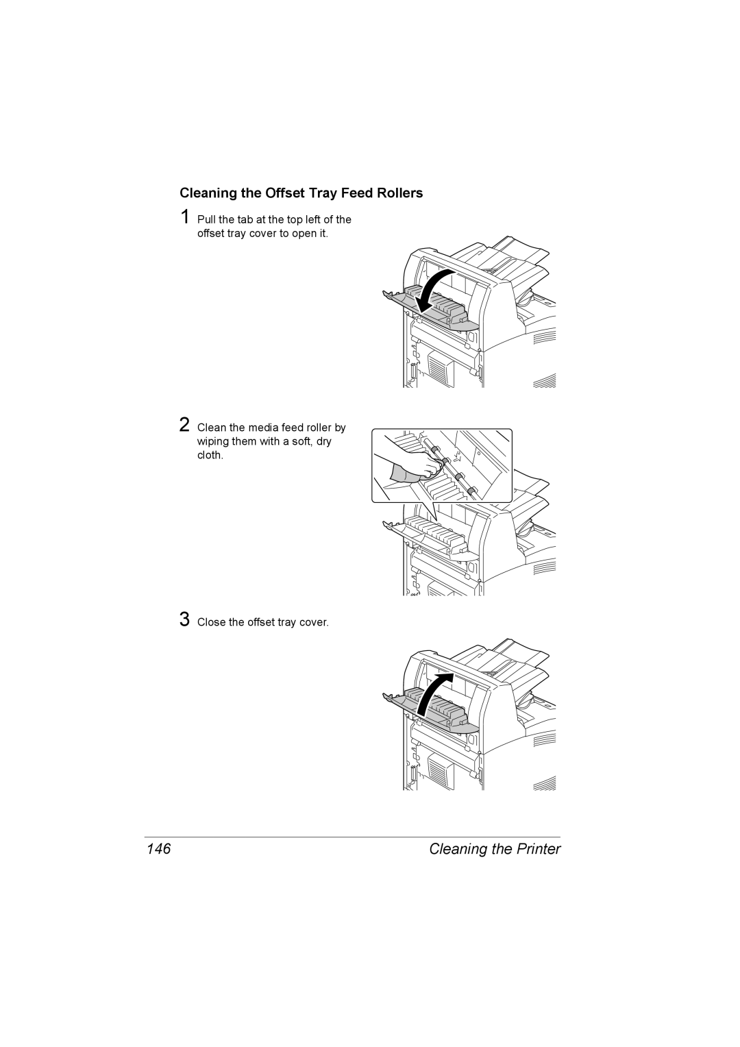 Lennox Hearth 5650EN, 4650EN manual 146, Cleaning the Offset Tray Feed Rollers 