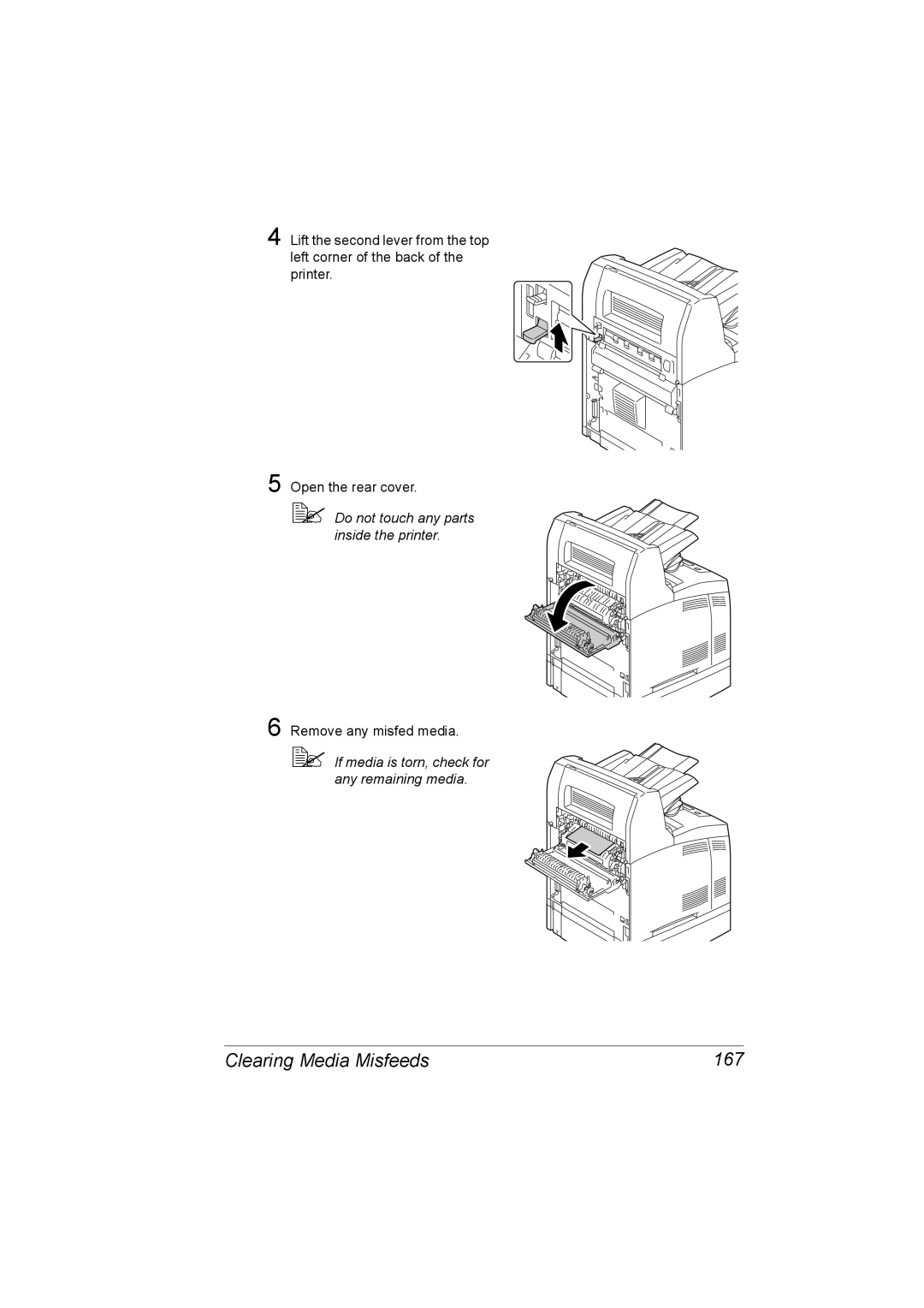 Lennox Hearth 4650EN, 5650EN manual Clearing Media Misfeeds 167 