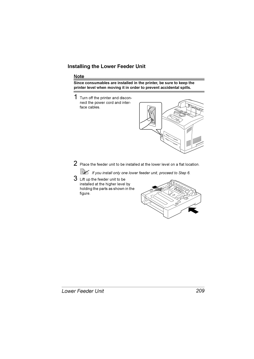 Lennox Hearth 4650EN, 5650EN manual Installing the Lower Feeder Unit, Lower Feeder Unit 209 