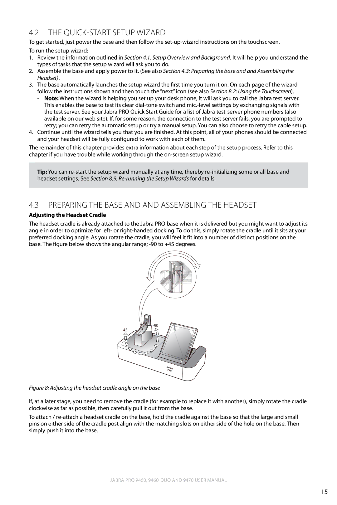 Lennox Hearth 9470 user manual Quick-Start Setup Wizard, Preparing the base and and Assembling the Headset 