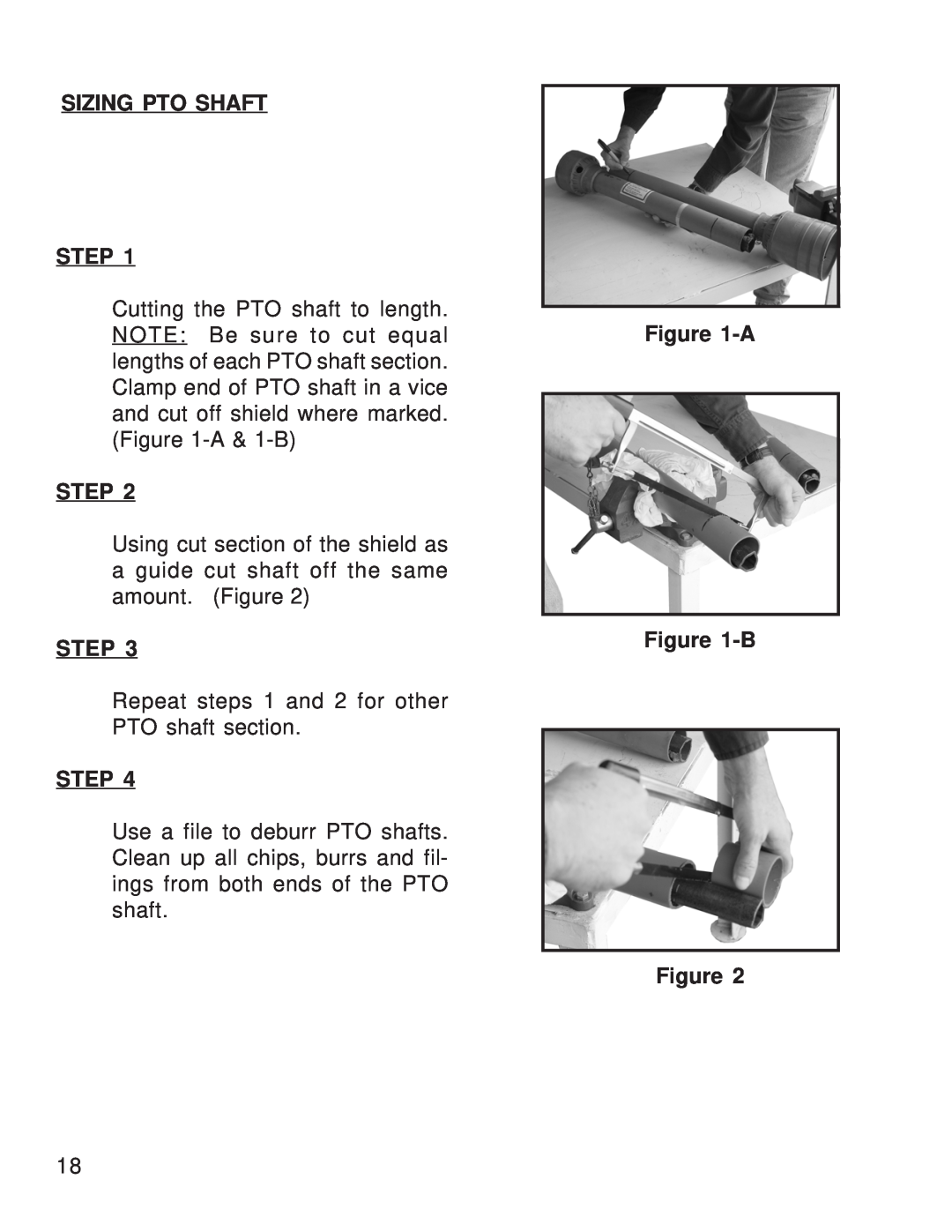 Lennox Hearth 999995 manual Sizing Pto Shaft Step, A -B Figure 