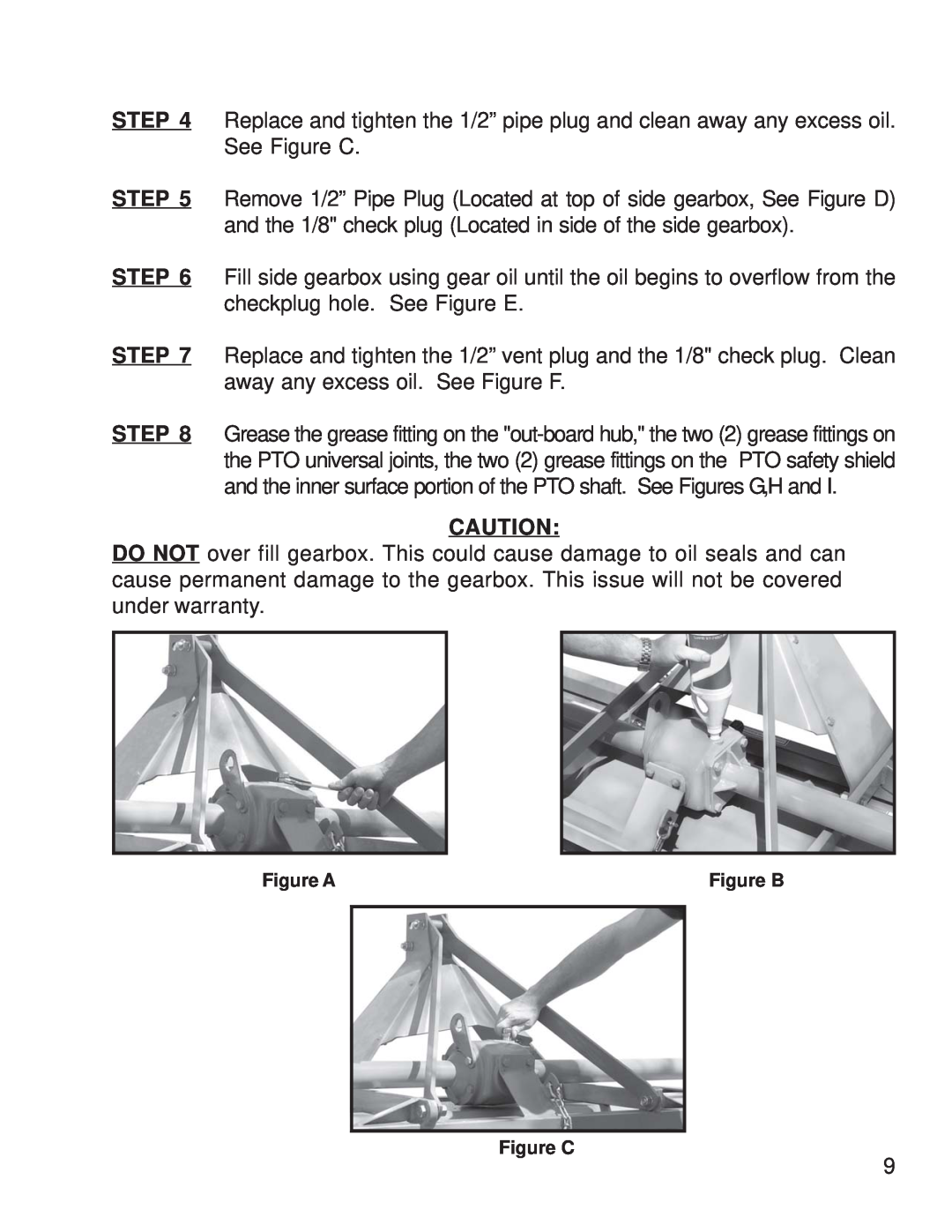 Lennox Hearth 999995 manual Replace and tighten the 1/2” pipe plug and clean away any excess oil. See Figure C 