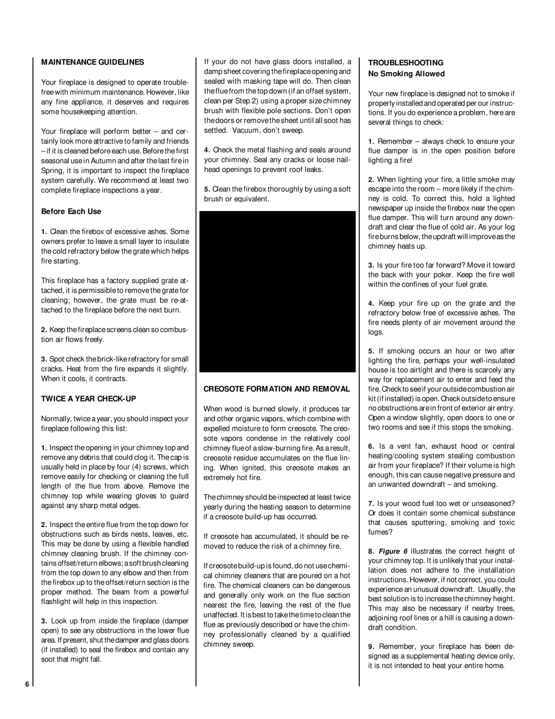 Lennox Hearth BCI-36/42-2, BR-36/42 manual Maintenance Guidelines, Before Each Use, Twice a Year CHECK-UP, Troubleshooting 