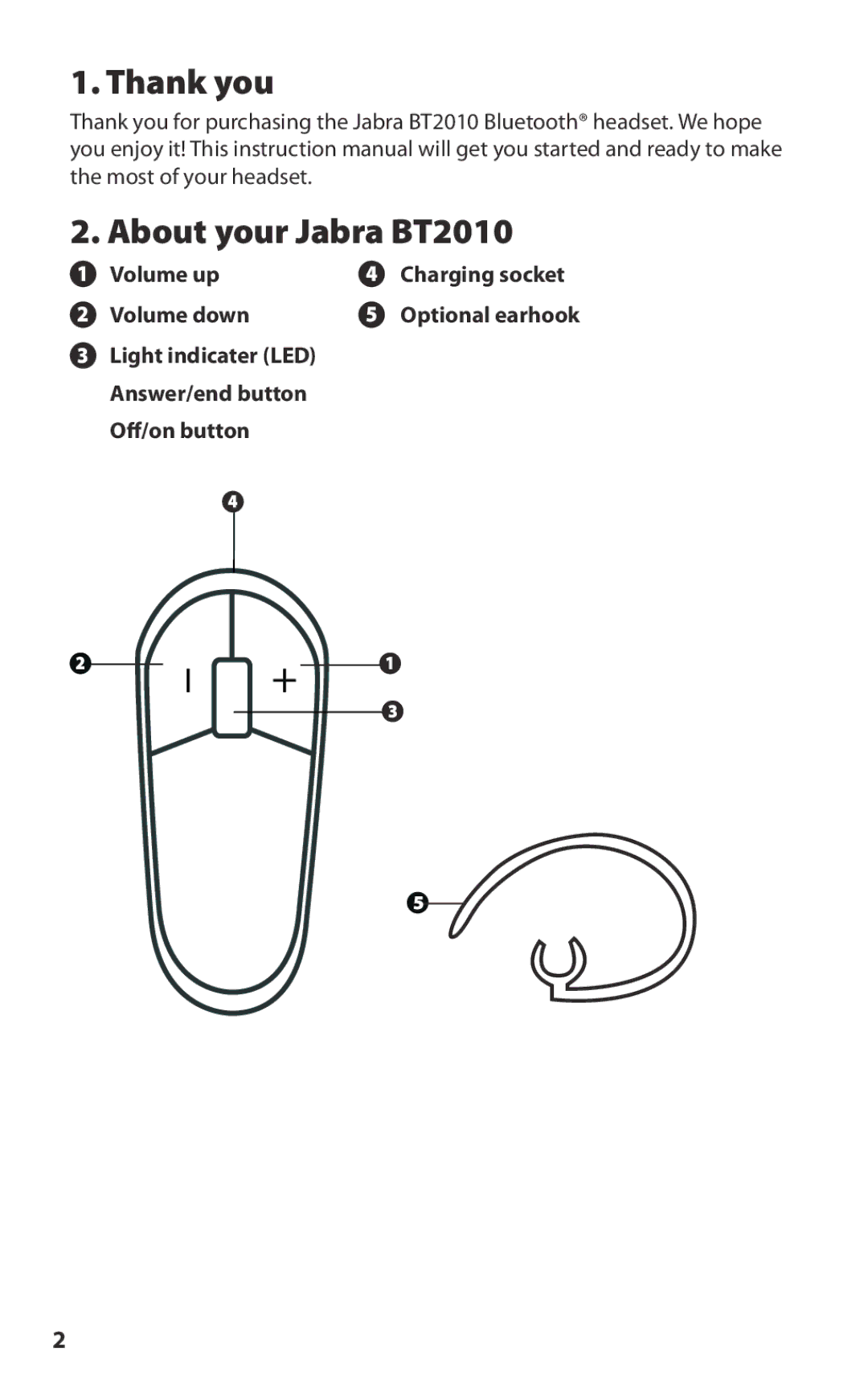 Lennox Hearth manual Thank you About your Jabra BT2010 