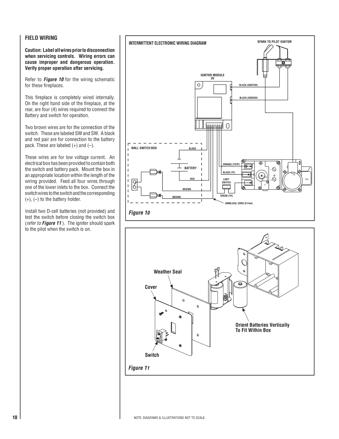 Lennox Hearth E42ODGNE-H, E36ODGPE-H, E42ODGPE-H, E36ODGNE-H Field Wiring, Weather Seal Cover, Switch 