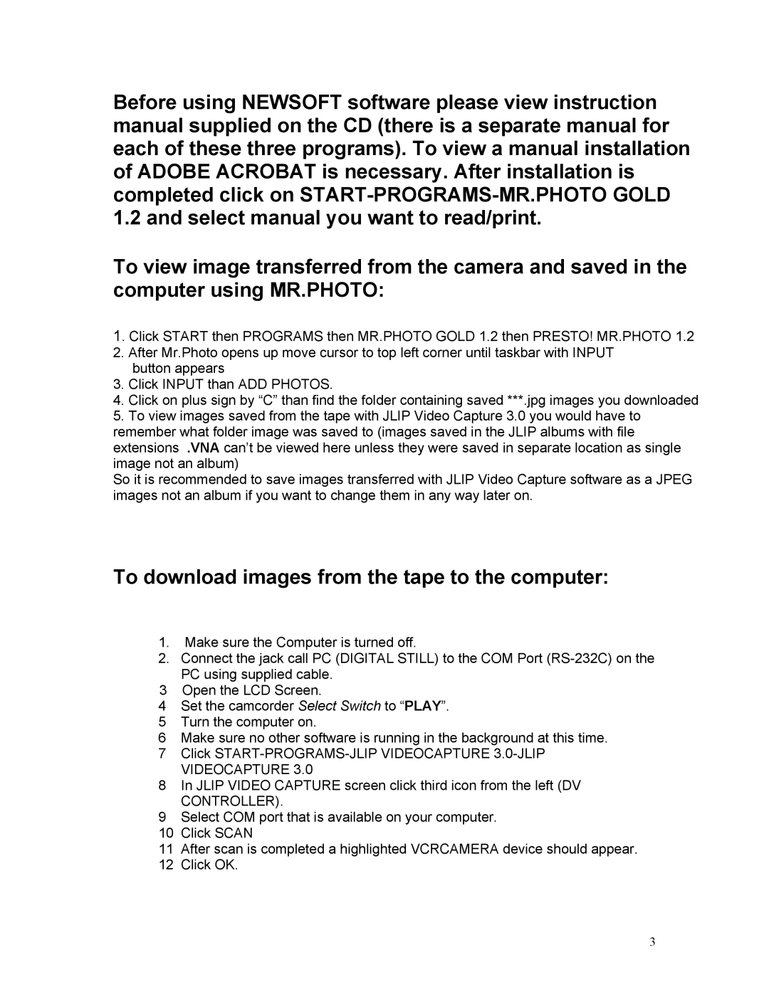 Lennox Hearth GR-DVM80 manual To download images from the tape to the computer, Controller 