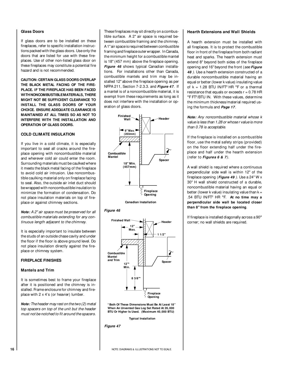 Lennox Hearth HCI-36-H, RDI-36-H Glass Doors, Cold Climate Insulation, Fireplace Finishes, Mantels and Trim 