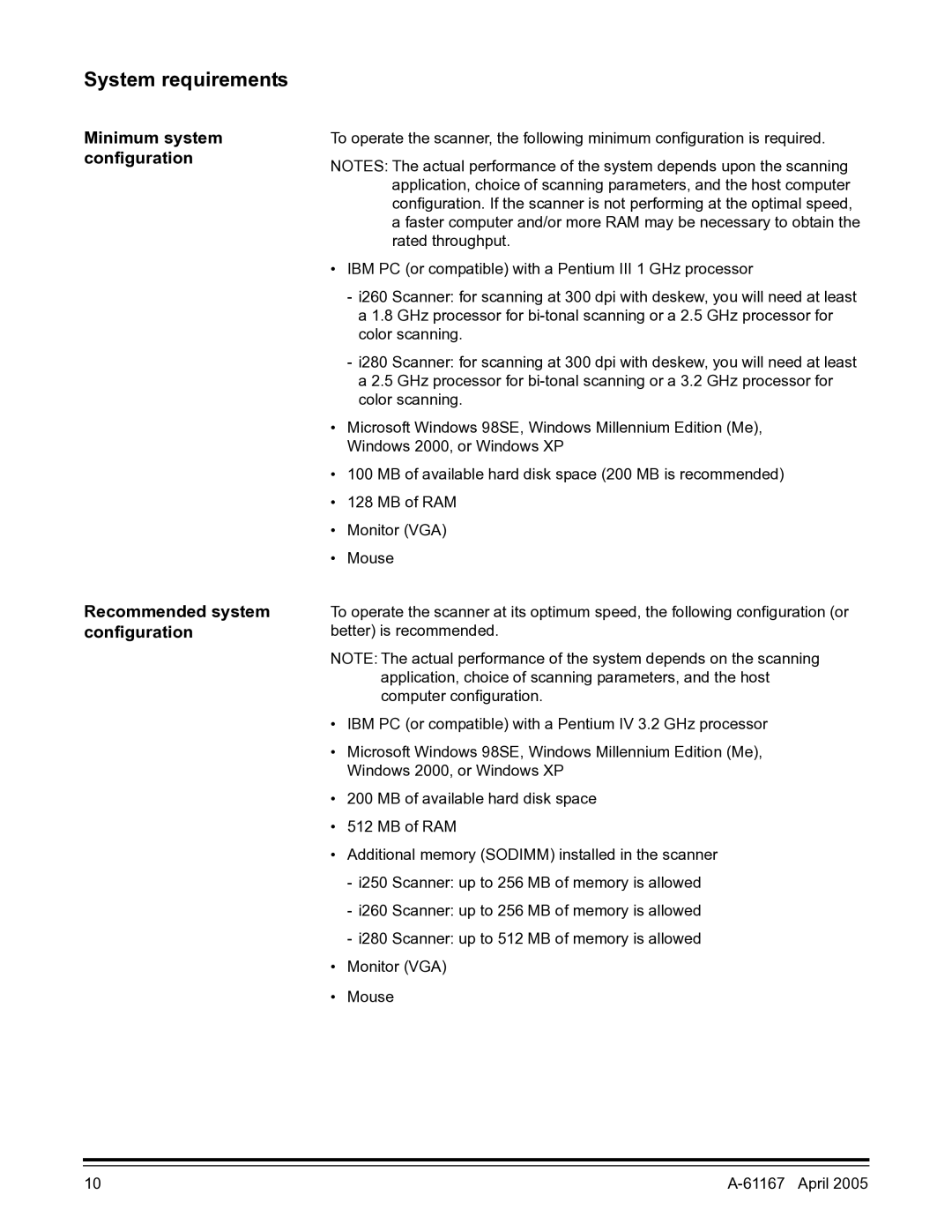 Lennox Hearth I200 manual System requirements 