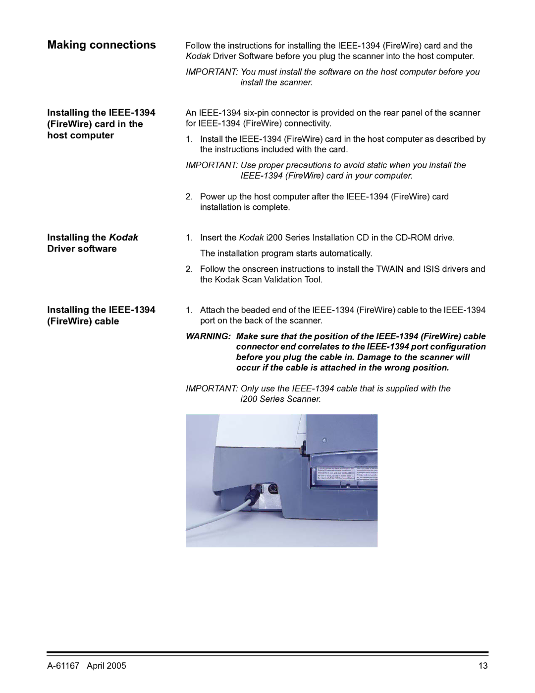 Lennox Hearth I200 manual Making connections 