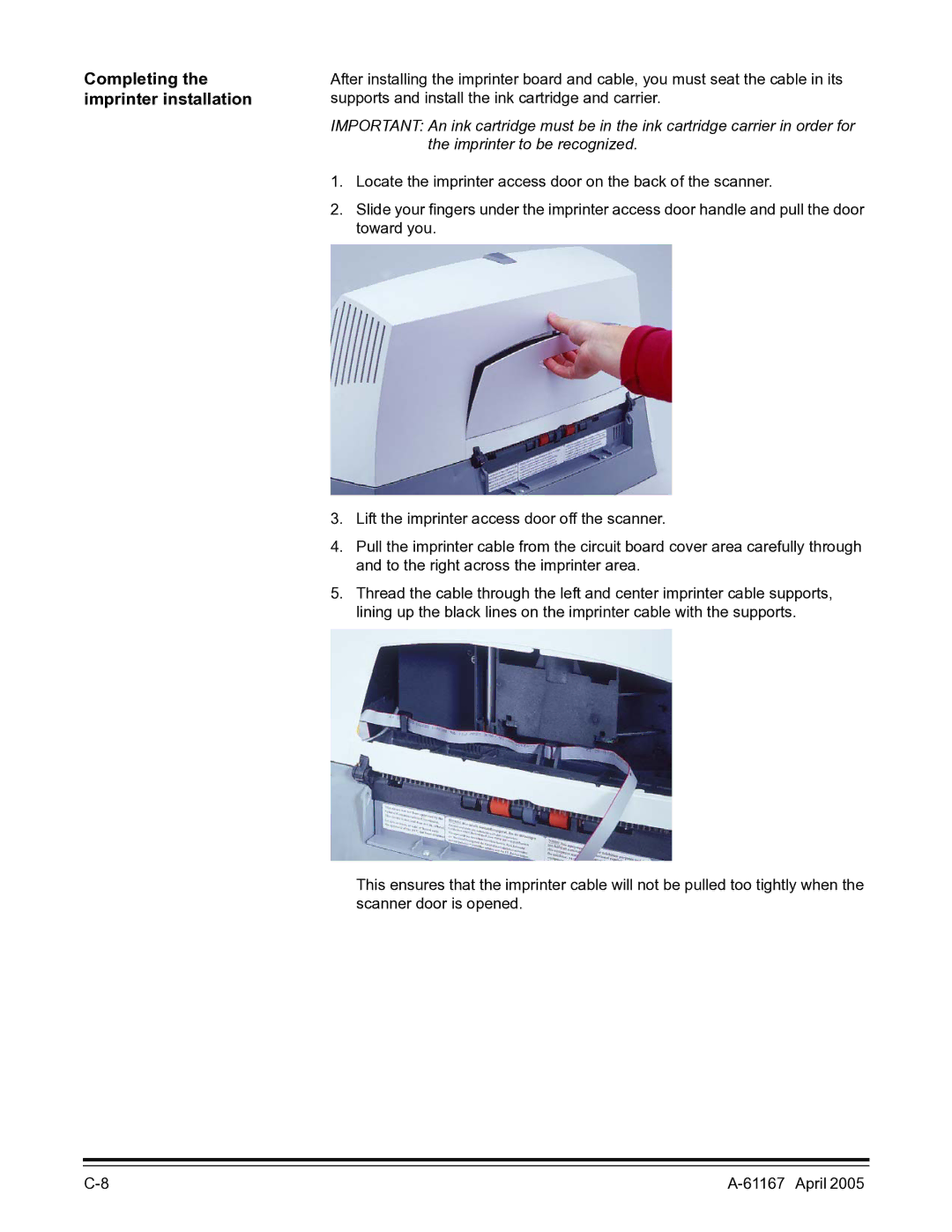 Lennox Hearth I200 manual Completing the imprinter installation 