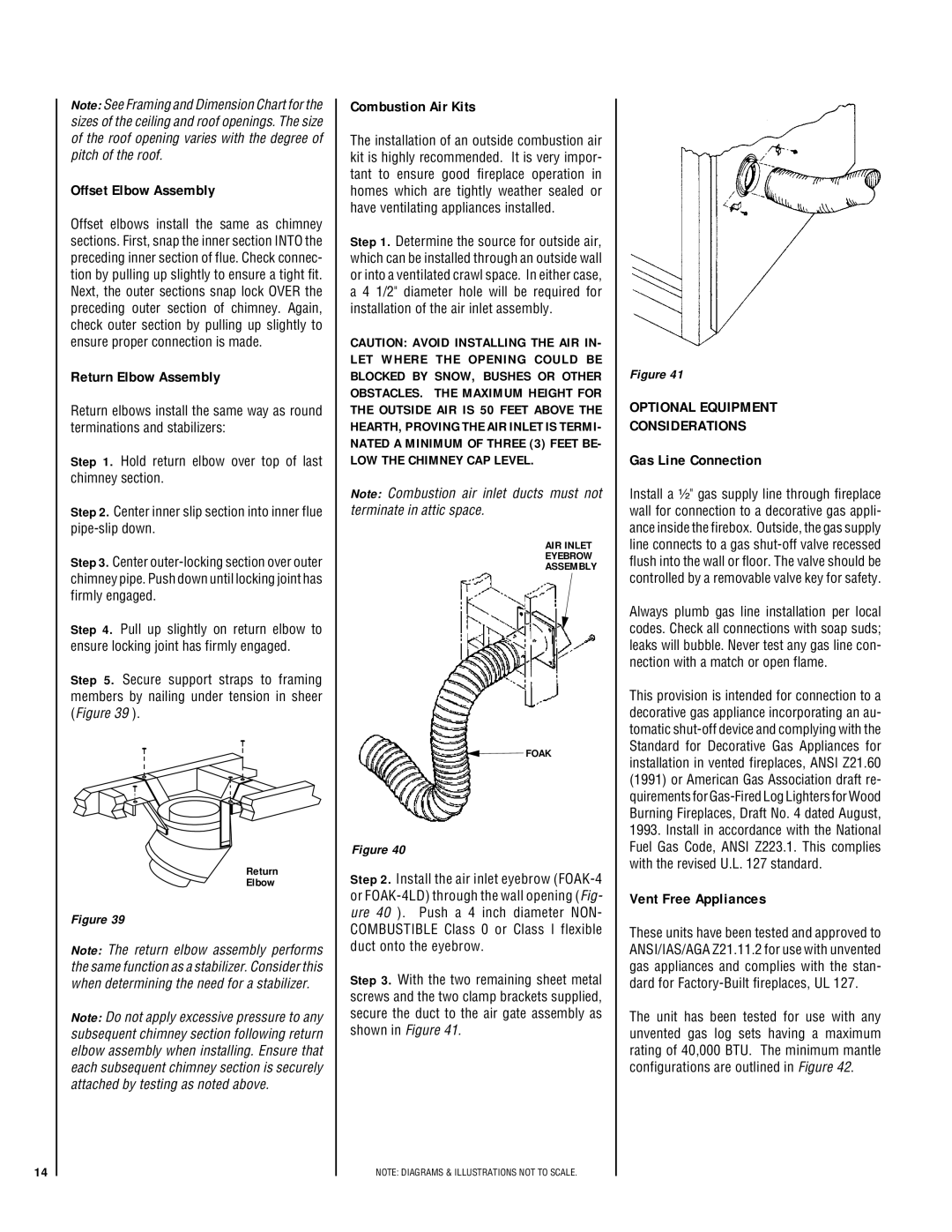 Lennox Hearth LA41TCF, LA41CF installation instructions Optional Equipment Considerations 