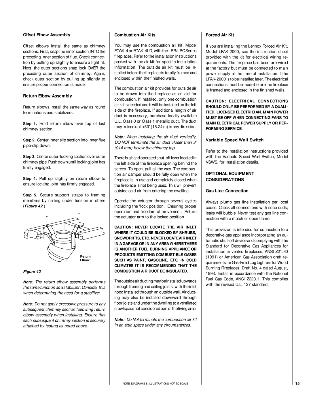 Lennox Hearth LBR-4324-H, LBC-4324-H, LBC-3824-H, LBR-3824-H installation instructions Optional Equipment Considerations 