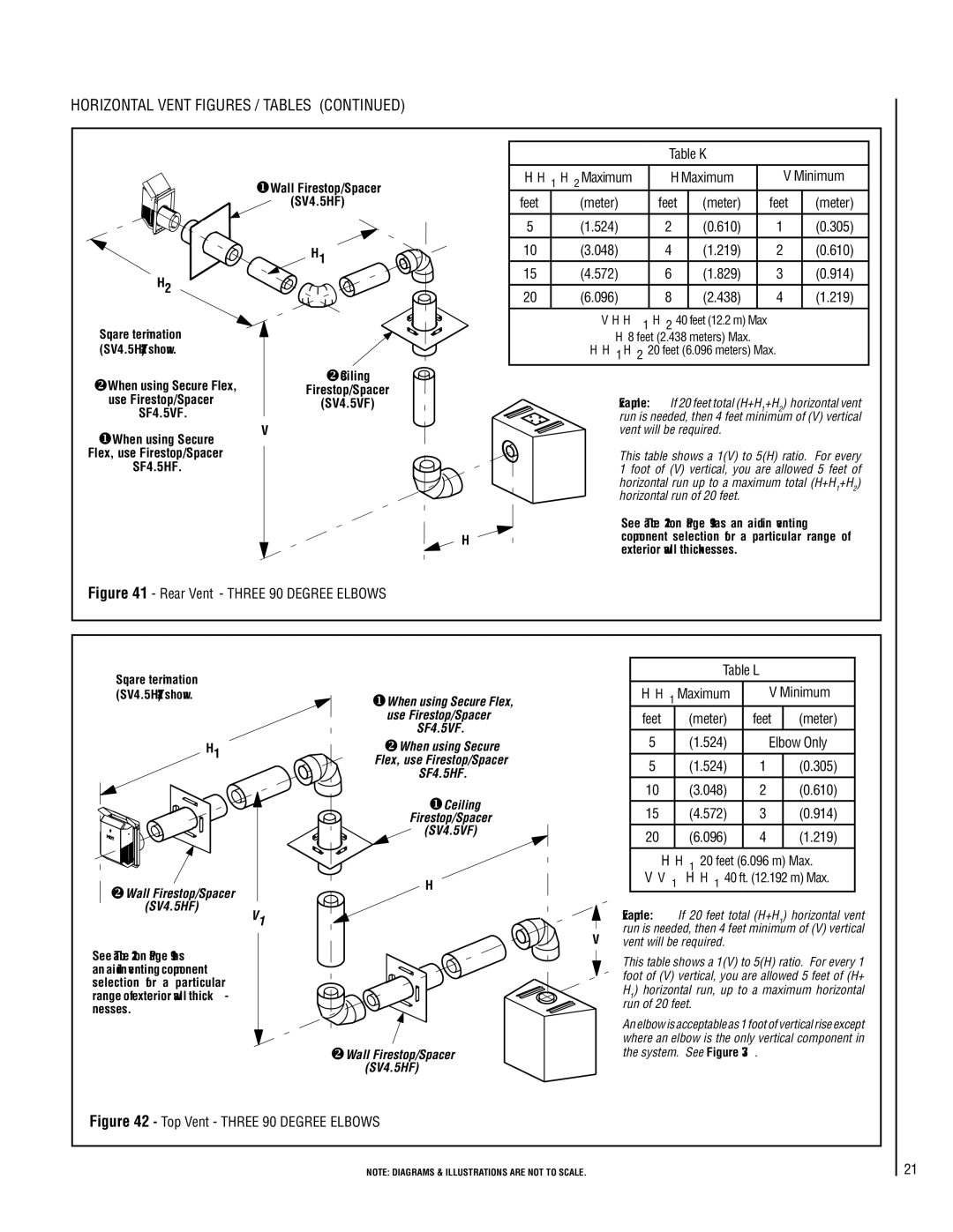 Lennox Hearth LMDV-4035-CPM, LMDVT-3328-CPM, LMDVT-3328-CNM Minimum, Elbow Only, 524 305, 048 610 572 914, 096 219 