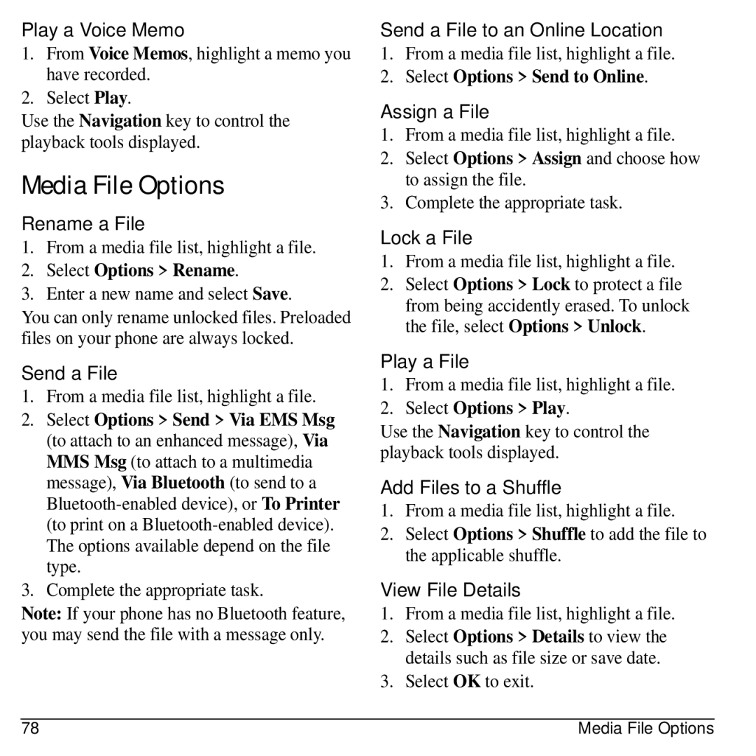 Lennox Hearth M1400 manual Media File Options 