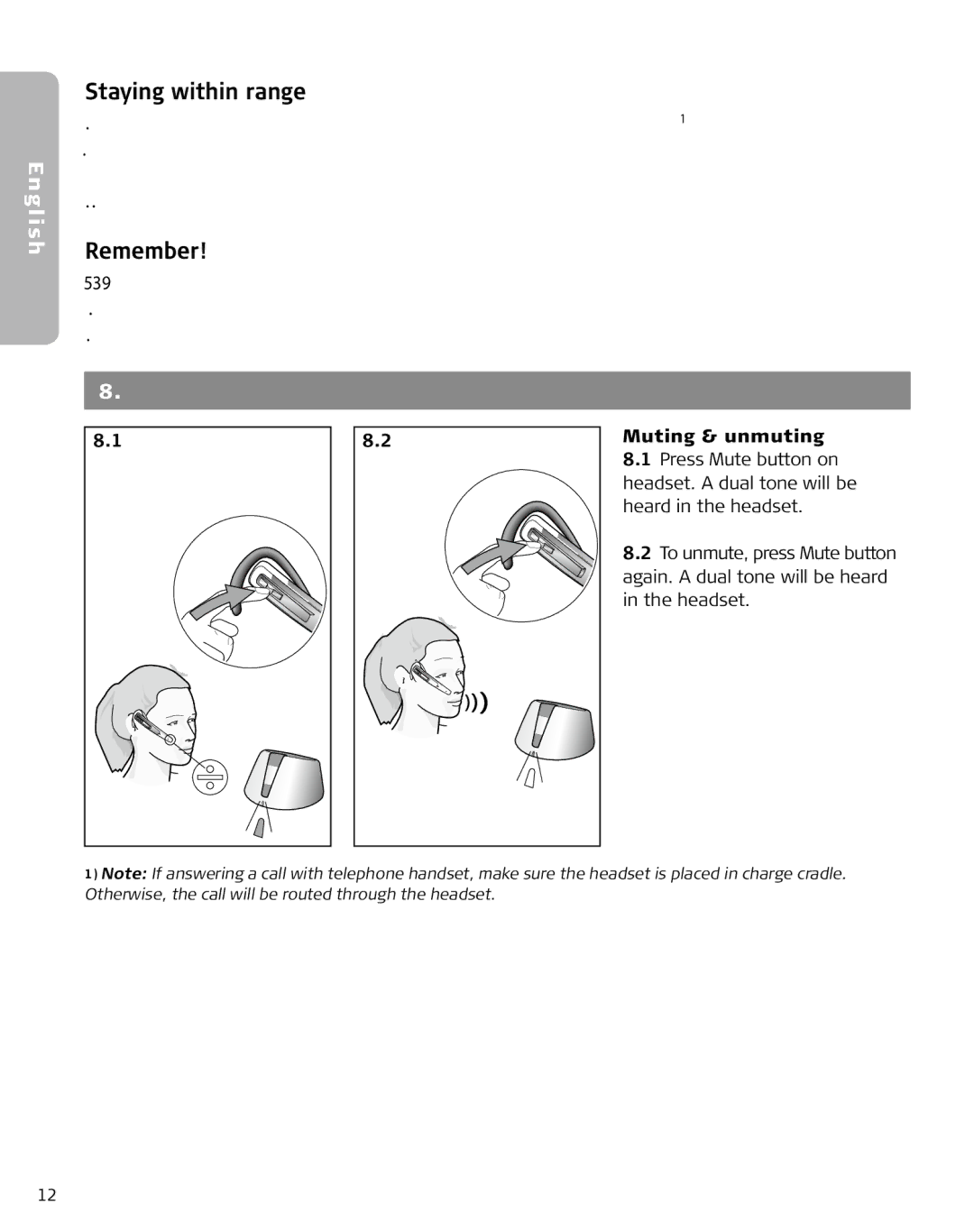 Lennox Hearth M5390 user manual Features, Muting & unmuting 