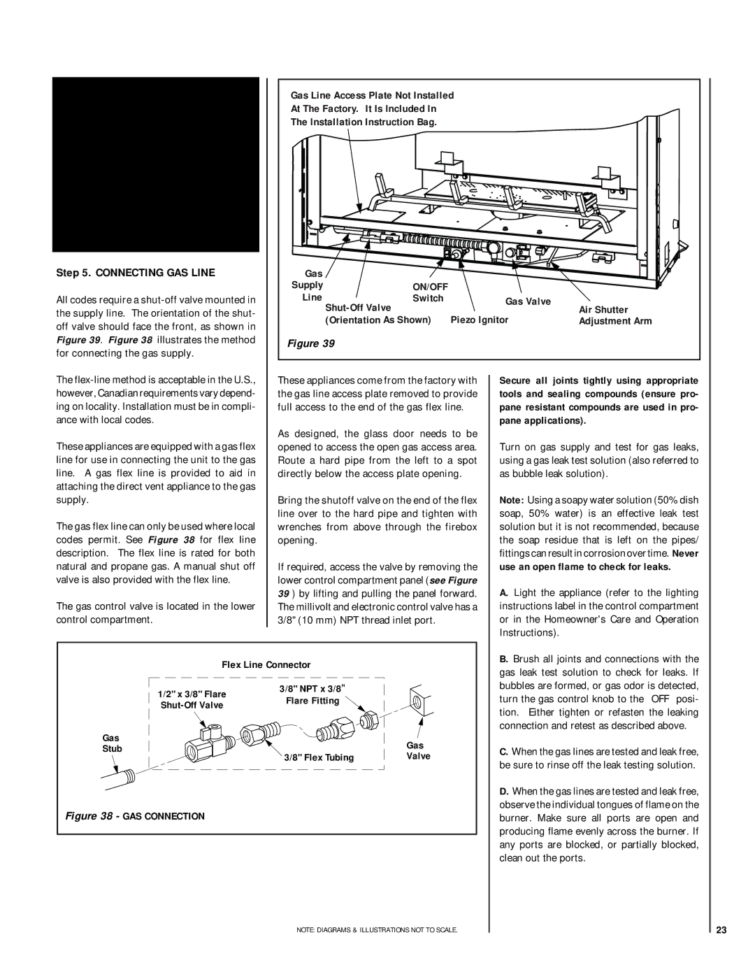 Lennox Hearth 2-MN53-VDLPM, MN04-VDLPM, MN03-VDLPM, MP54-VDLPM, MP03-VDLPM, MP04-VDLPM, EN03-VDLPM Connecting GAS Line 