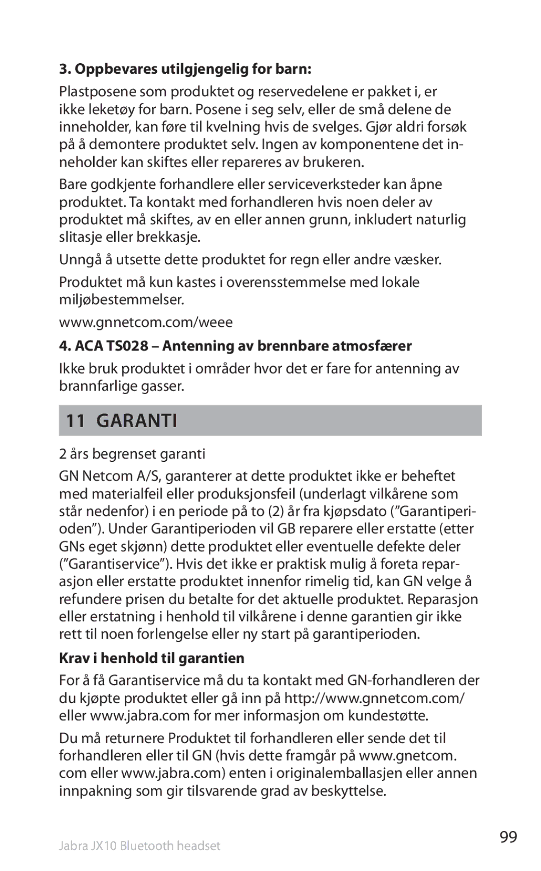 Lennox Hearth SP5050 Oppbevares utilgjengelig for barn, ACA TS028 Antenning av brennbare atmosfærer, Års begrenset garanti 