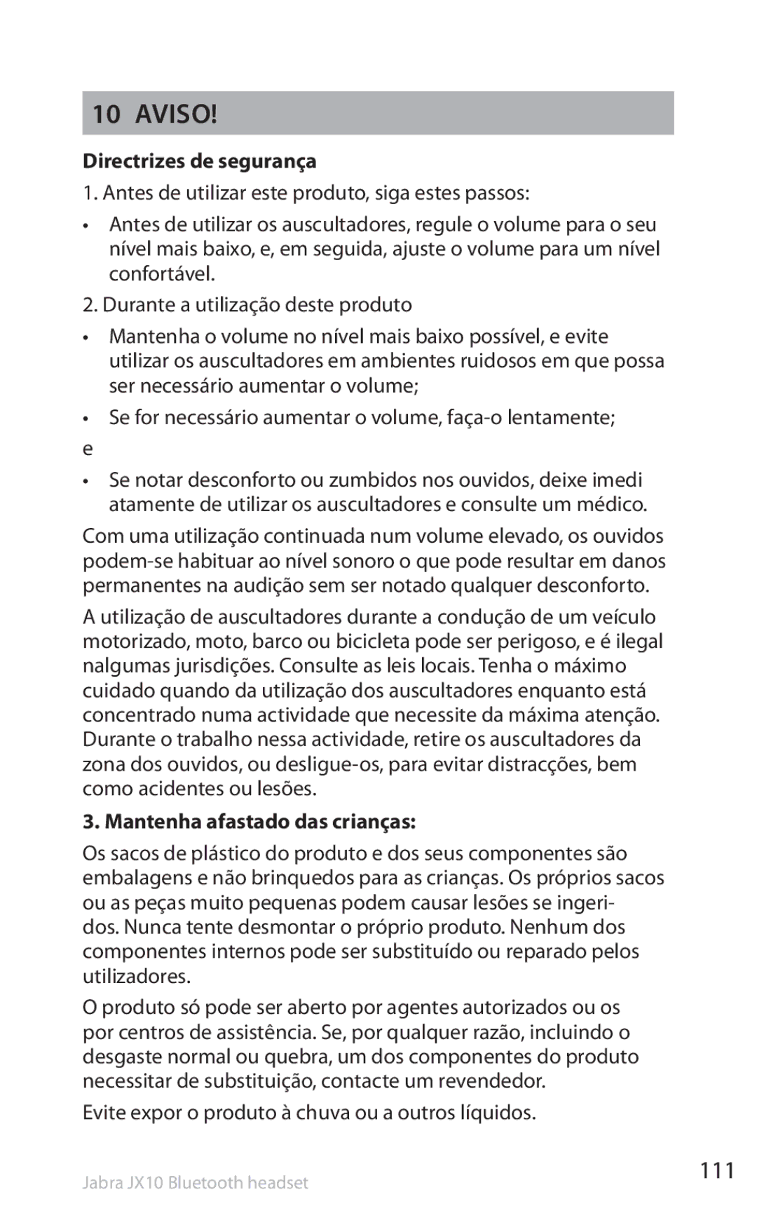 Lennox Hearth SP5050 manual 111, Directrizes de segurança, Mantenha afastado das crianças 