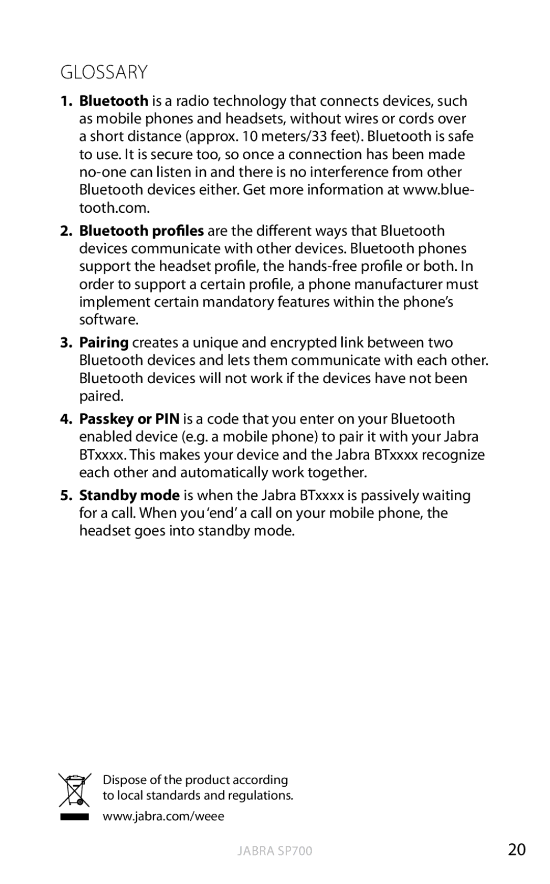 Lennox Hearth SP700 user manual Glossary 