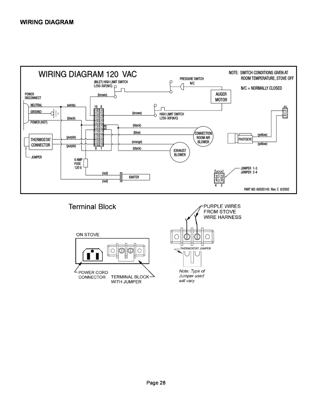 Lennox Hearth T300P operation manual Wiring Diagram, Page 