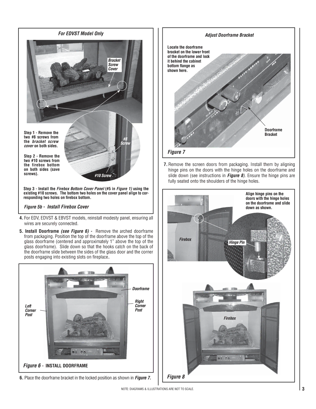 Lennox Hearth TAPD35ESP, TAPD45SP, TAPD35SP, TAPD40SP, TAPD45C, TAPD35C, TAPD35EC instruction sheet For Edvst Model Only 