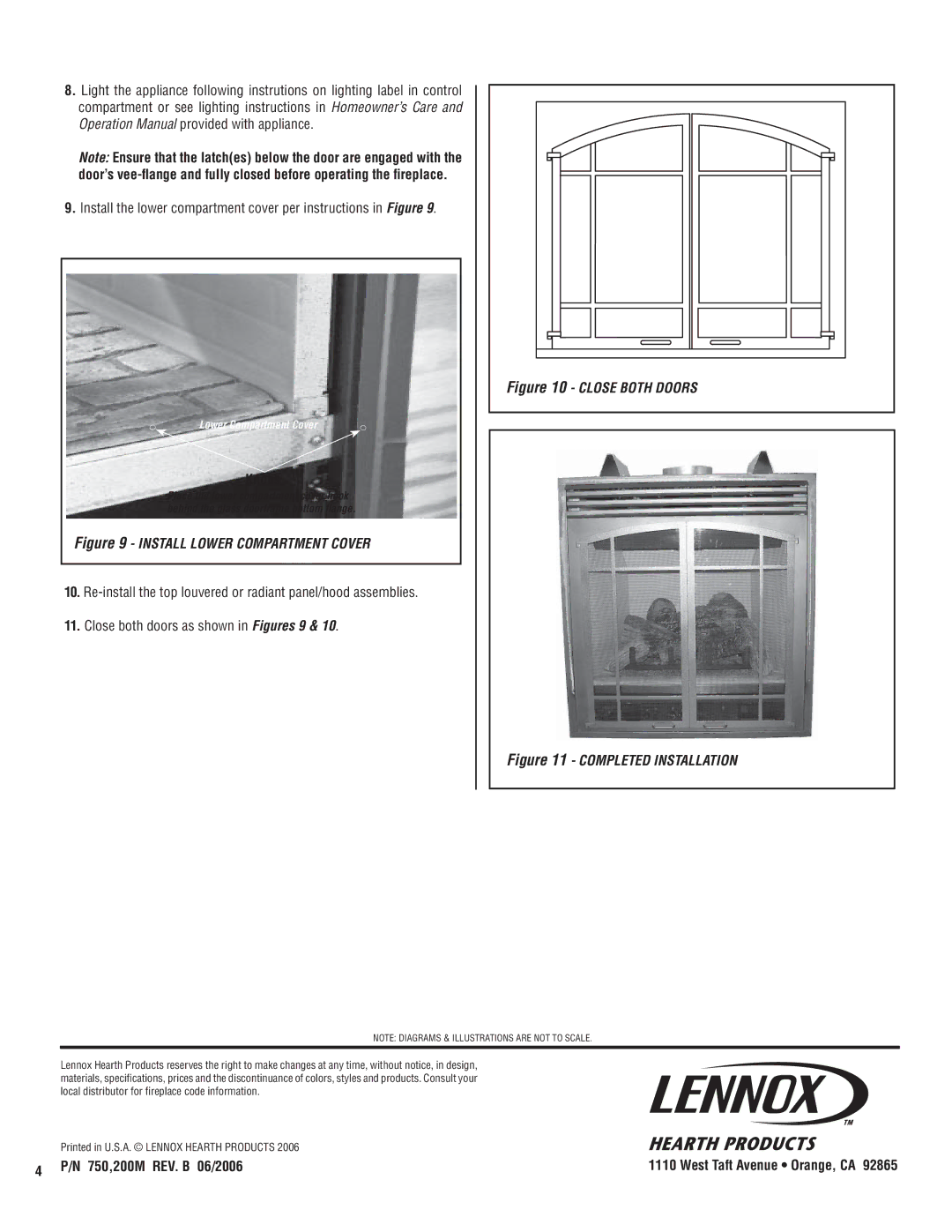 Lennox Hearth TAPD45C, TAPD45SP, TAPD35SP, TAPD40SP, TAPD35ESP Knobs, 750,200M REV. B 06/2006 West Taft Avenue Orange, CA 