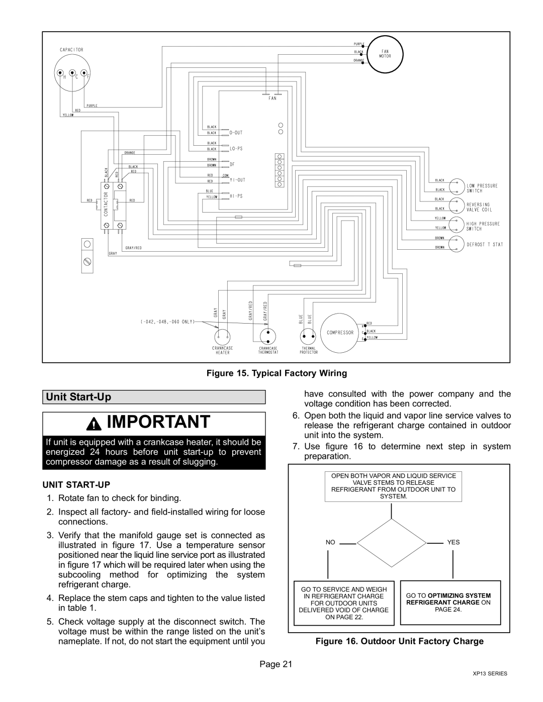 Lennox International Inc LENNOX Elite Series XP13 Units HEAT PUMPS, 06/11 50672801 Unit Start−Up, Unit START−UP 