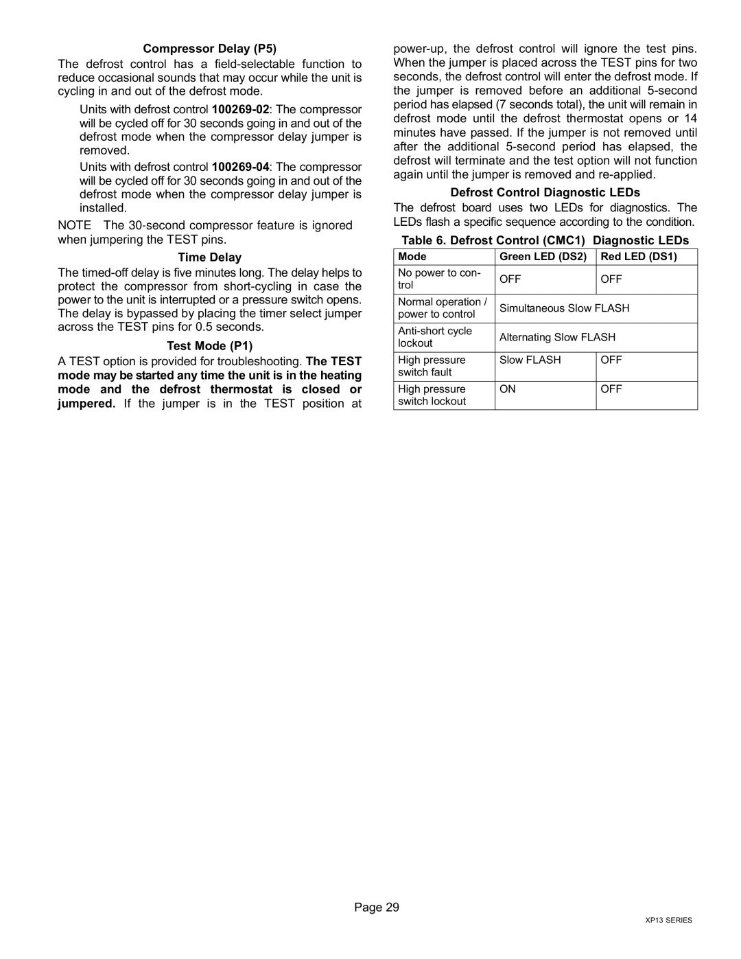 Lennox International Inc LENNOX Elite Series XP13 Units HEAT PUMPS, 06/11 50672801 installation instructions Off 