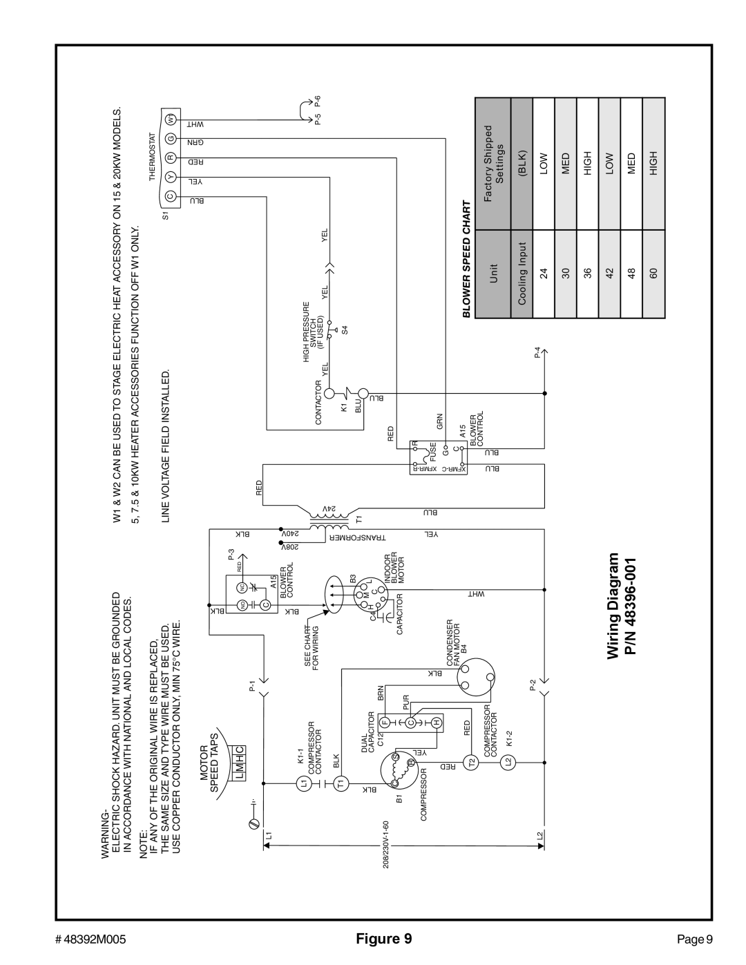 Lennox International Inc (2/4)SA13 warranty Wiring Diagram P/N, Line Voltage Field Installed 