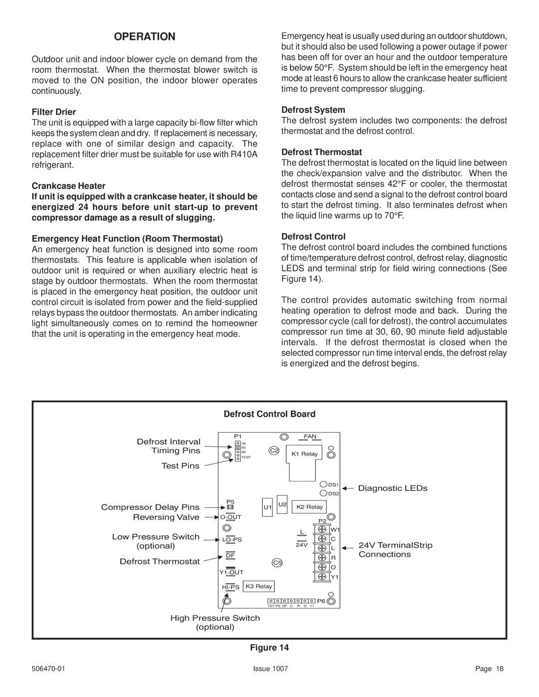 Lennox International Inc 4HP18LT manual Operation 