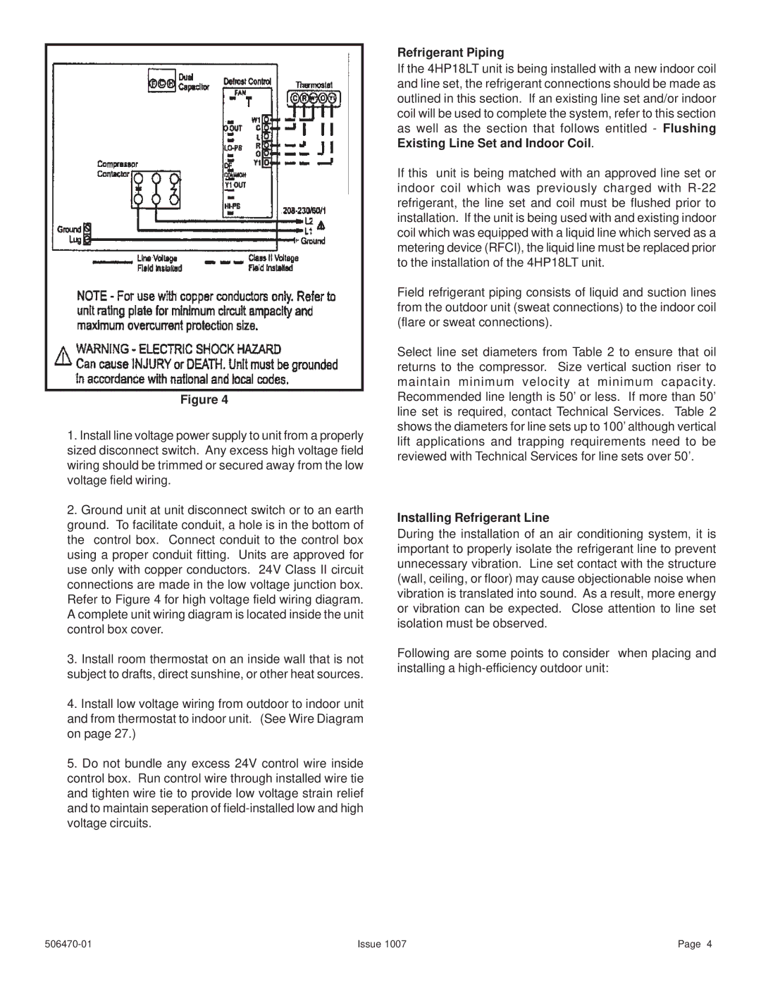 Lennox International Inc 4HP18LT manual Refrigerant Piping, Installing Refrigerant Line 