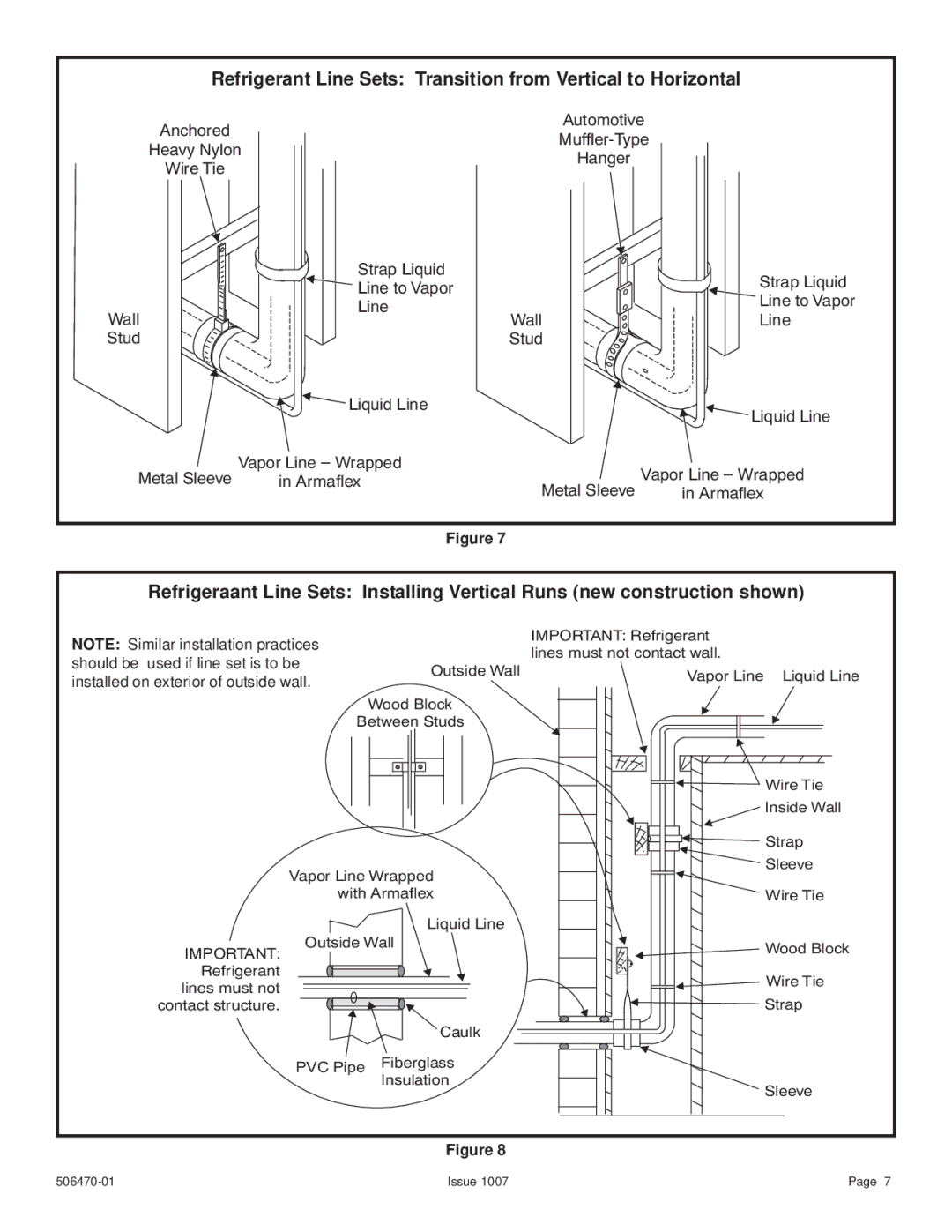 Lennox International Inc 4HP18LT manual Refrigerant Line Sets Transition from Vertical to Horizontal 