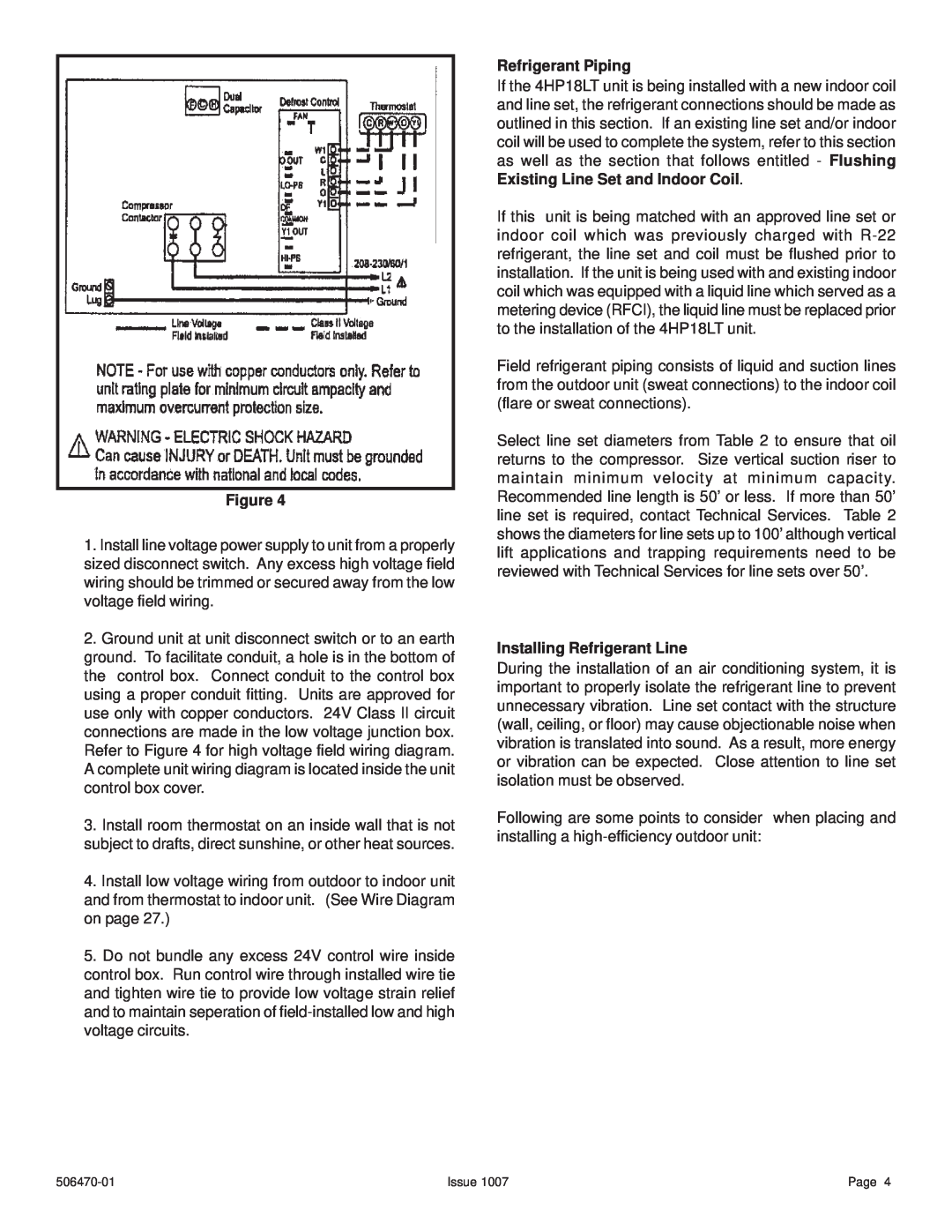 Lennox International Inc 4HP18LT manual Refrigerant Piping, Installing Refrigerant Line 