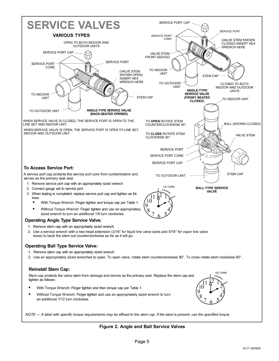 Lennox International Inc Dave Lennox Signature Collection XC17 Air Conditioner Various Types, To Access Service Port 