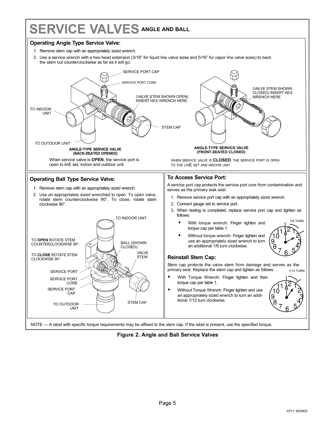 Lennox International Inc Dave Lennox Signature Collection XP17 System HEAT PUMPS Operating Angle Type Service Valve 