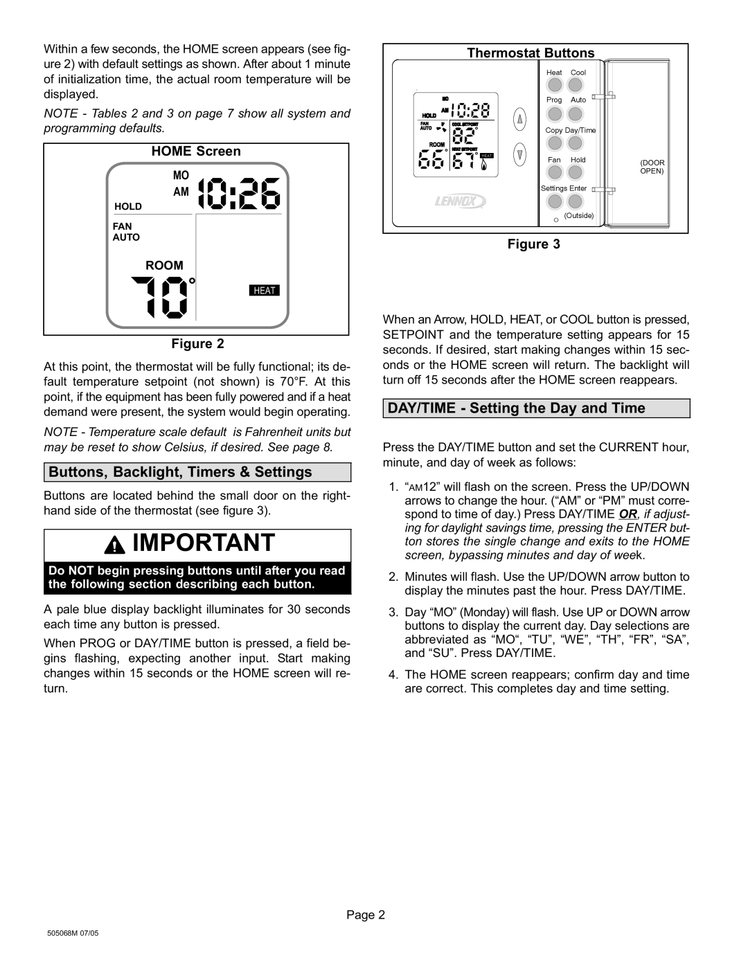 Lennox International Inc 51M37 operation manual I026 