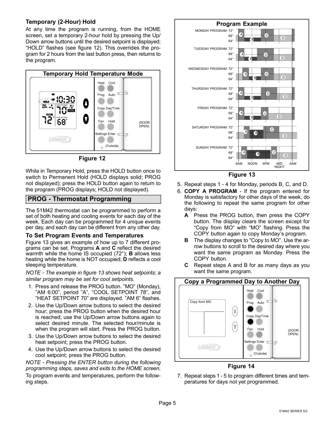 Lennox International Inc 51M37 operation manual Mid 