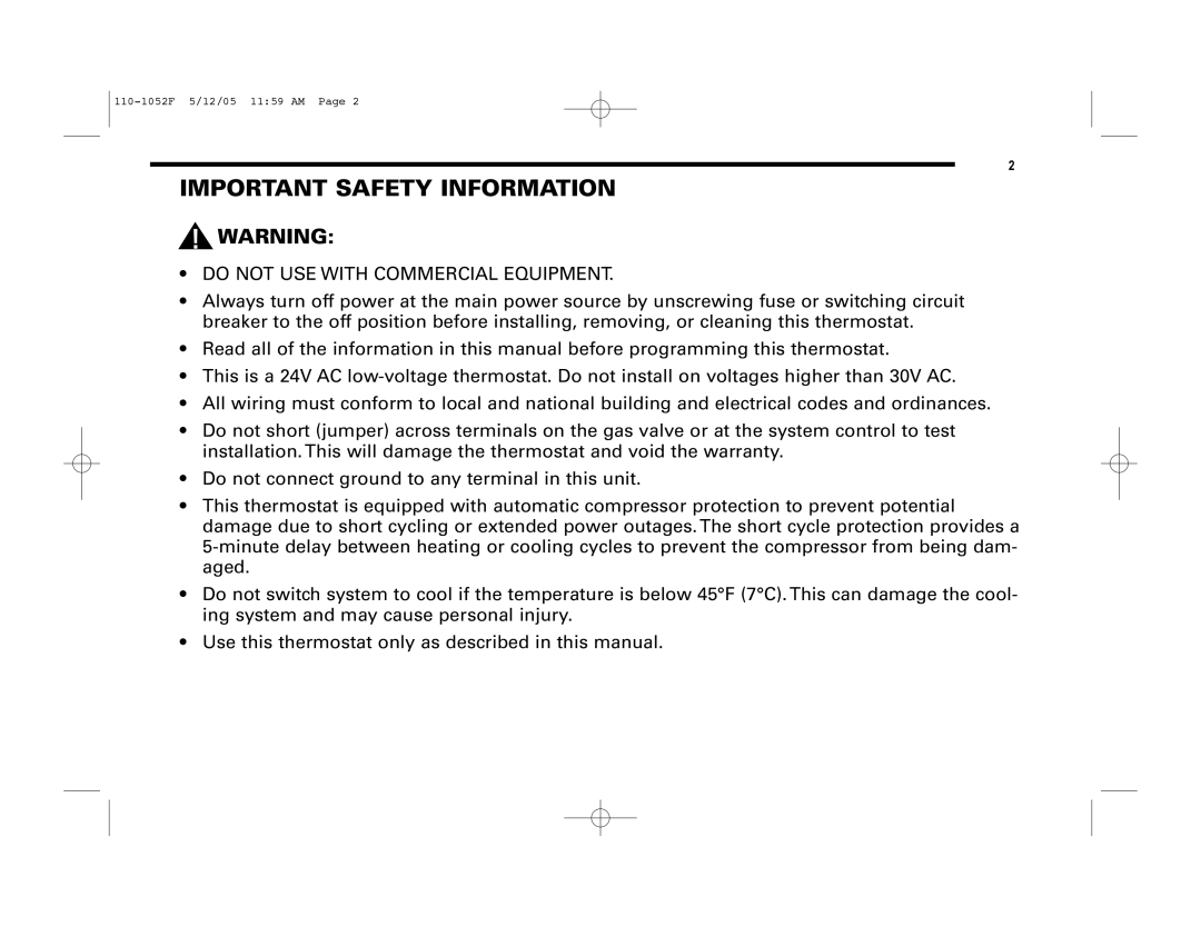 Lennox International Inc 81M26, 81M28, 81M27 user manual Important Safety Information, Do not USE with Commercial Equipment 