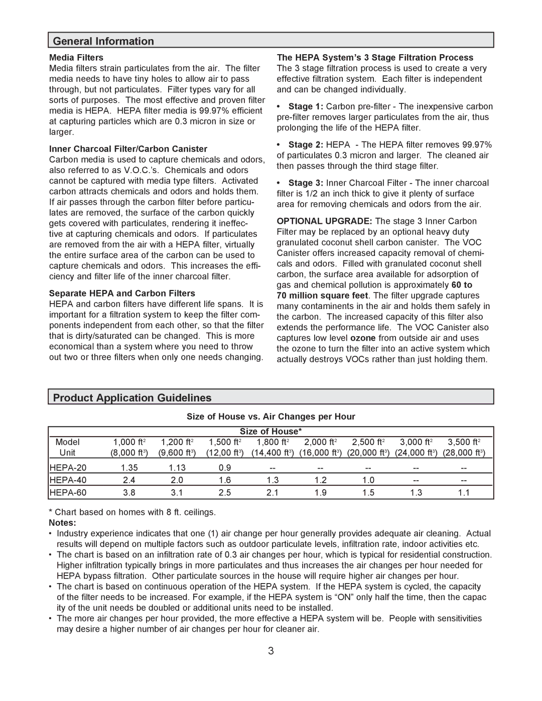 Lennox International Inc 887M, AIR CLEANERS/ FILTERS, 504 owner manual General Information, Product Application Guidelines 