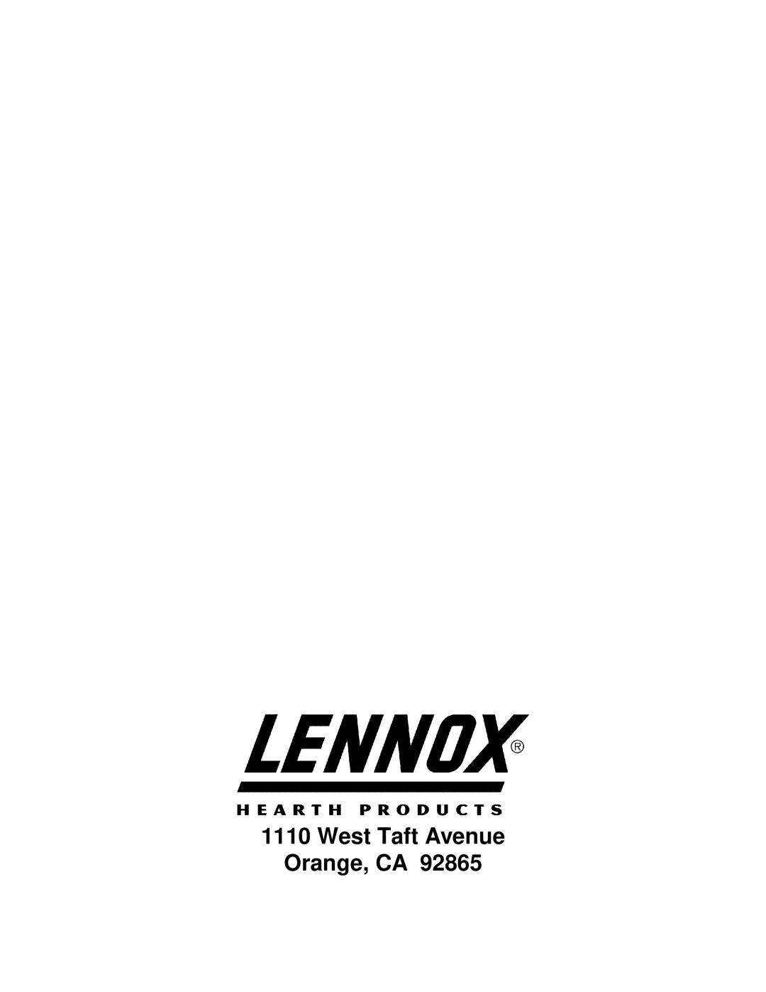 Lennox International Inc BV4000C operation manual West Taft Avenue Orange, CA 