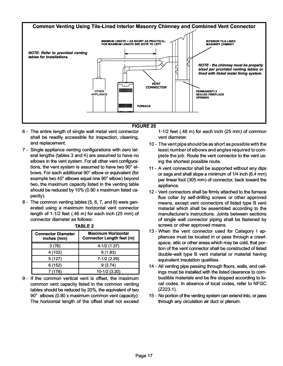 Lennox International Inc Elite Series Gas Furnace Upflow/Horizontal Air Discharge, EL280UH installation instructions 
