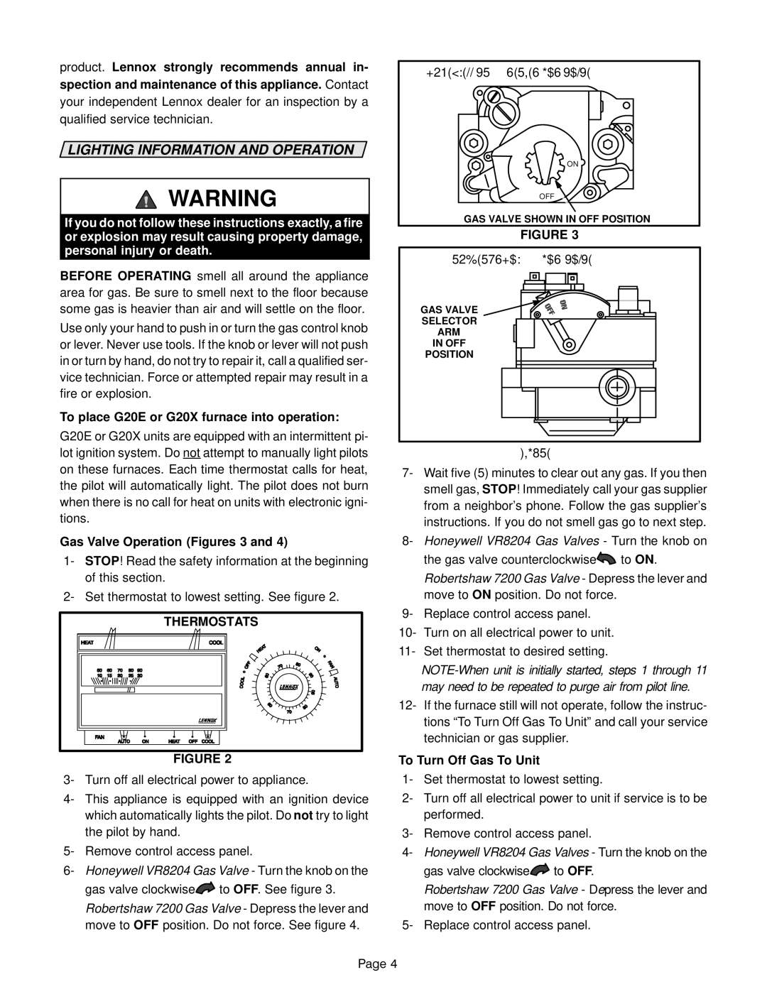 Lennox International Inc manual Lighting Information and Operation, To place G20E or G20X furnace into operation 